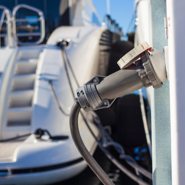 Fuel and lubricant delivery for a yacht at dock in Antibes, coordinated by Swift Marine